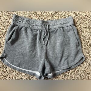 H&M Heather Gray Athletic Shorts - Small - Drawstring Waist - Comfy